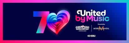 Logo oficial de Eurovisión 2026, con la presencia de la compañía israelí Moroccanoil.