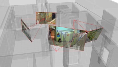 Reconstrucción del interior del hospital Omar Bin Abdul Aziz gracias a las cámaras de seguridad y a vídeos de los afectados