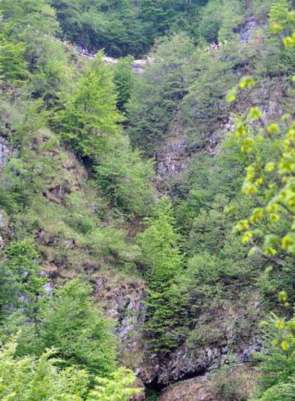 Barranco de Culmine San Pietro, donde cayó Pedro Horrillo.