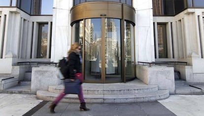 Estado actual de la sede de Banco de Madrid, junto a la plaza de Colon de la capital