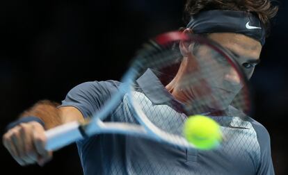 Roger Federer durante el partido