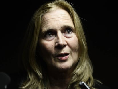 La poeta sueca y miembro de la Academia que elige el Nobel de Literatura Katarina Frostenson.