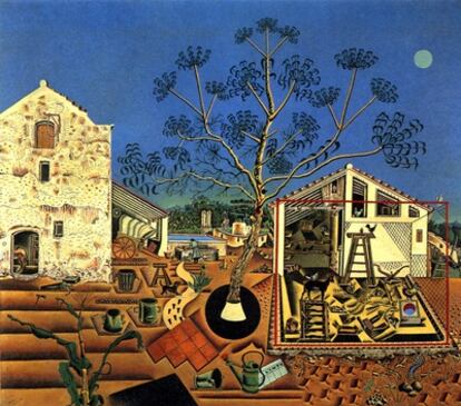 <i>La Masía</i>,óleo de Joan Miró en el que pinta la masía de Mot-roig del Camp que en la que el artista pasó largas temporadas.