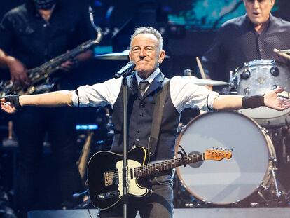 Bruce Springsteen, anoche, en el estadio Metropolitano de Madrid.