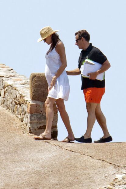 Carla Bruni y Nicolas Sarkozy, en la Costa Azul.