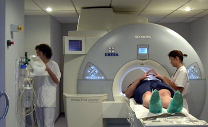 Una resonancia magnética en el hospital La Fe de Valencia.