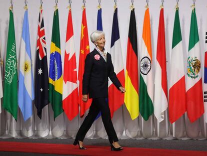 Christine Lagarde, llegando a la cumbre del G-20 en Osaka la semana pasada. 