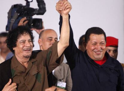 Chávez y Gaddafi, en Isla Margarita.