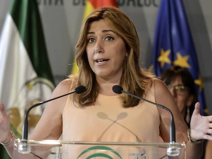 Susana D&iacute;az, este martes en Huelva.