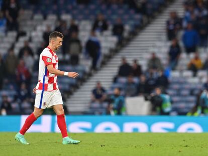 Perisic, durante un partido reciente en Hampden Park.