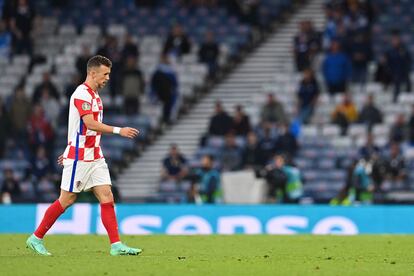 Perisic, durante un partido reciente en Hampden Park.