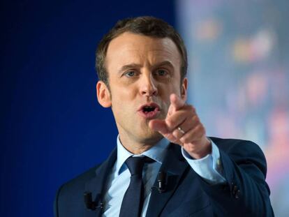 El candidato a las presidenciales de Francia 2017 por En Marche!, Emmanuel Macron.