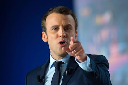 El candidato a las presidenciales de Francia 2017 por En Marche!, Emmanuel Macron.