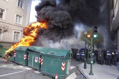 Protesta a las puertas del Parlemento 