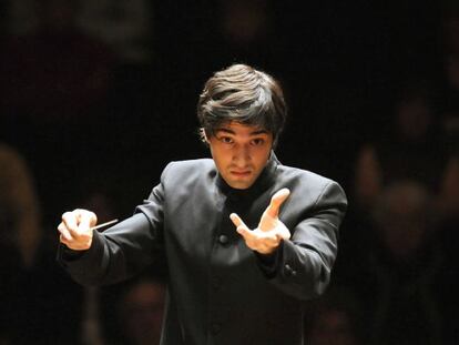 German conductor David Afkham during a concert.