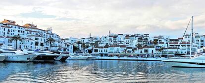 Vista de Puerto Banús, en Marbella (Málaga).