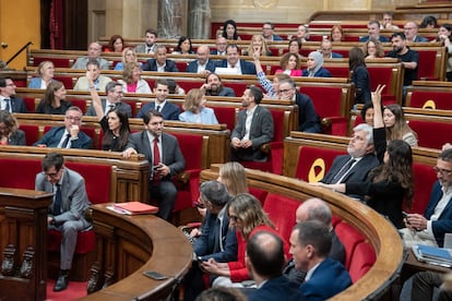 Imagen del pleno del Parlament de Catalunya.