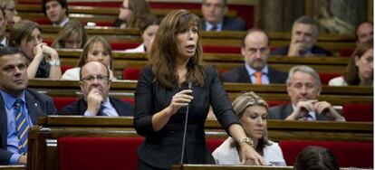 Alicia Sánchez-Camacho, en un pleno del Parlamento catalán.