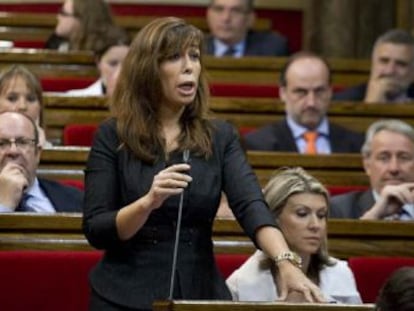 Alicia Sánchez-Camacho, en un pleno del Parlamento catalán.