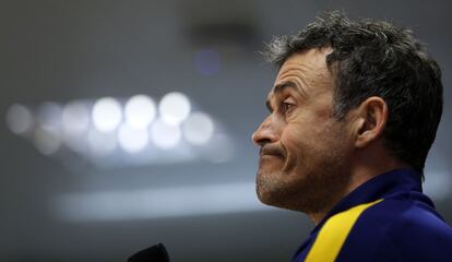 Luis Enrique, em entrevista coletiva.