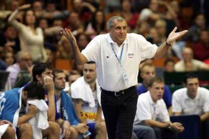 Obradovic, en un momento del partido ante Francia.