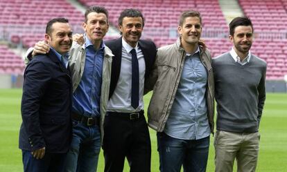 Valdés, Unzue, Luis Enrique, Moreno y Pol.
