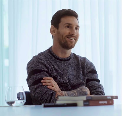Messi, durante la entrevista con Jordi Évole en La Sexta.