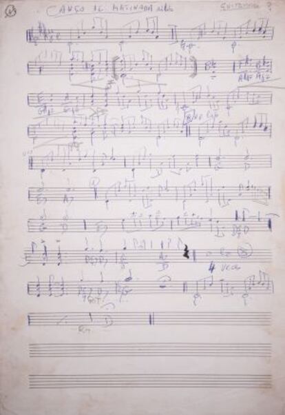 Partitura original de 'Cançó de matinada'.