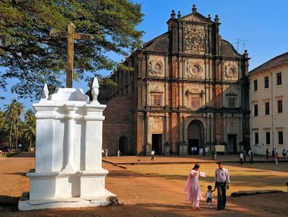 Basílica del Bom Jesus, donde se guardan las reliquias de San Francisco Javier, en Goa Vieja, la antigua capital del estado indio.