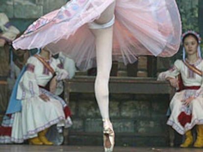 Fan Xiaofeng, en su interpretación del ballet Coppélia.