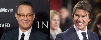 Los actores Tom Hanks y Tom Cruise.