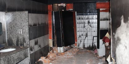 Interior de la discoteca de Santa María (Brasil) en la que murieron más de 320 personas en un incendio este domingo.