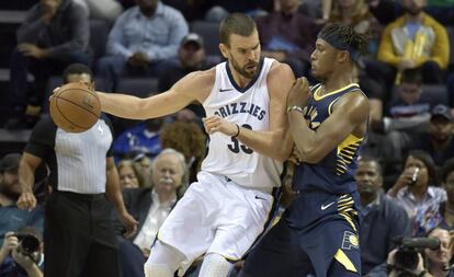 Marc Gasol y Myles Turner.