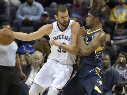 Marc Gasol y Myles Turner.