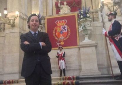 Francisco Nicolás Gómez Iglesias, en el Palacio Real  el día de la proclamación de Felipe VI.