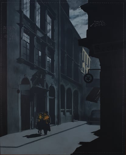 'Ciudad I' (1986). Acrílico sobre tela.