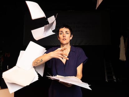 Pamela Palenciano, en el interior del Teatro del Barrio, en Madrid.