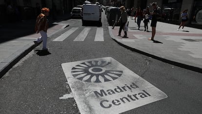 Acceso a Madrid Central.