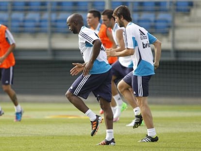 Lass entrenando con el Real Madrid.