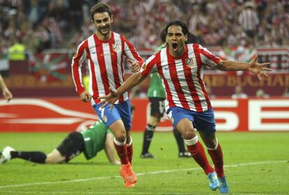 Falcao celebra su segundo gol.