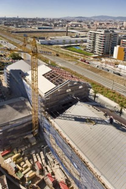 Las obras del futuro museo del cómic de Badalona en 2011.