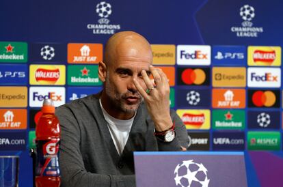 Guardiola, en la comparecencia de prensa de este lunes.