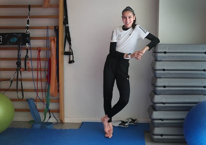 Adriana Cerezo, en el gimnasio.