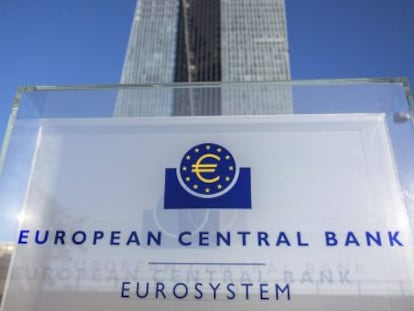 Exterior de la sede del Banco Central Europeo, en Fr&aacute;ncfort.