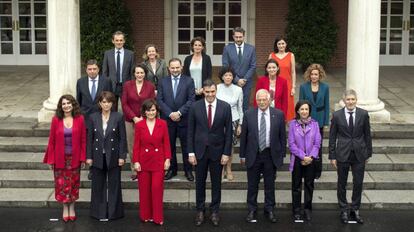 Foto de familia del Gobierno de Pedro Sánchez.