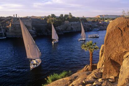 Imagen del río Nilo, cerca de Luxor.