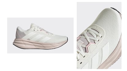 Adidas Galaxy 7 para mujer en blanco y rosa.
