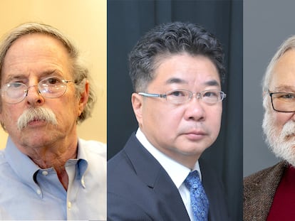 Desde la izquierda: Ulrich Hartl, Arthur Horwich, Kazutoshi Mori y Peter Walter, premio Fronteras del Conocimiento en Biología y Biomedicina.