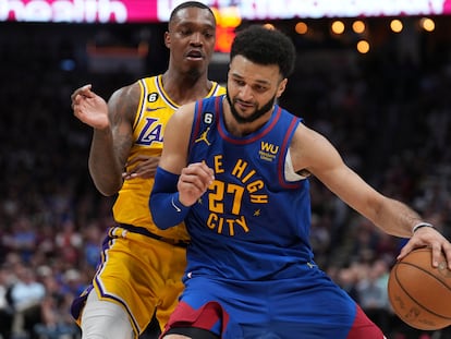 Denver Nuggets guard Jamal Murray (27) drives against the Los Angeles Lakers during the second half of Game 1 of the NBA basketball Western Conference Finals series, Tuesday, May 16, 2023, in Denver.
Associated Press/LaPresse
Only Italy and Spain