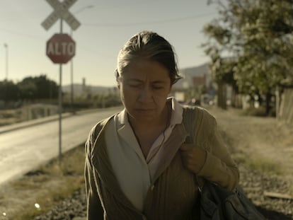 Mercedes Hernández interpreta a una madre en busca de su hijo en la frontera, en la película 'Sin señas particulares'.